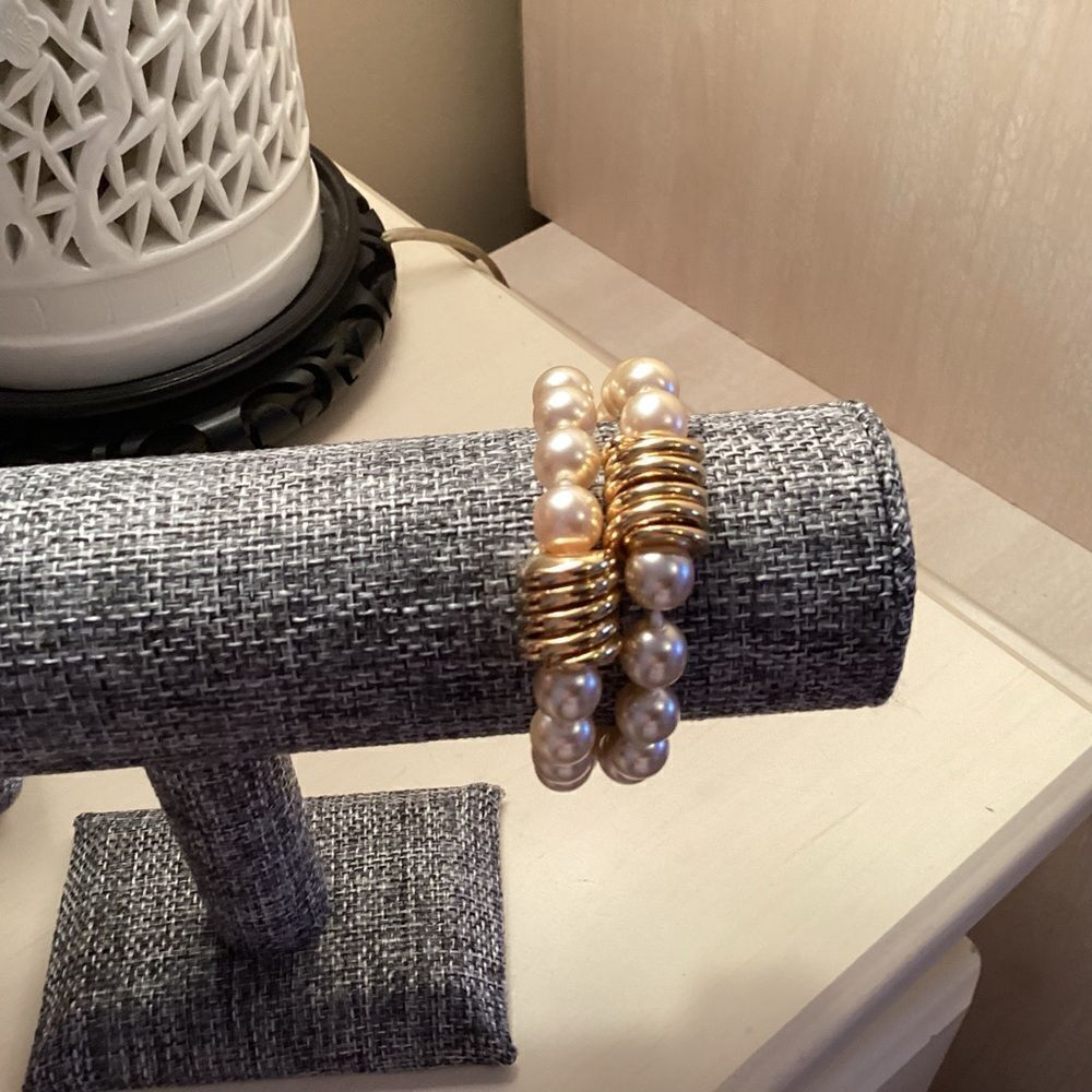 Faux Pearl and Goldtone Bracelet for Small Wrist